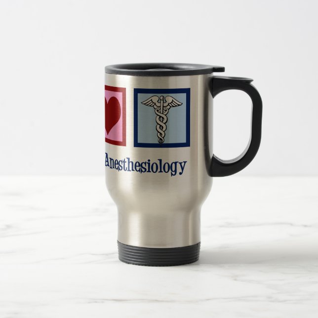 Taza De Viaje Anestesiología del amor por la paz (Derecha)