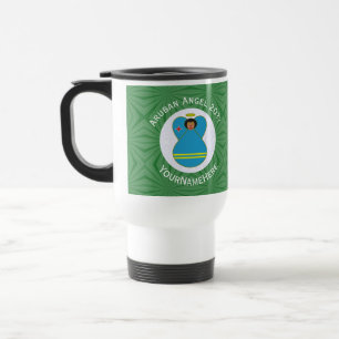 Taza De Viaje Ángel de la bandera de Aruba Navidad Personalizado