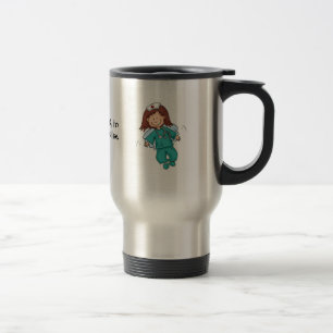 Taza De Viaje Ángel en el disfraz - regalo para la enfermera -