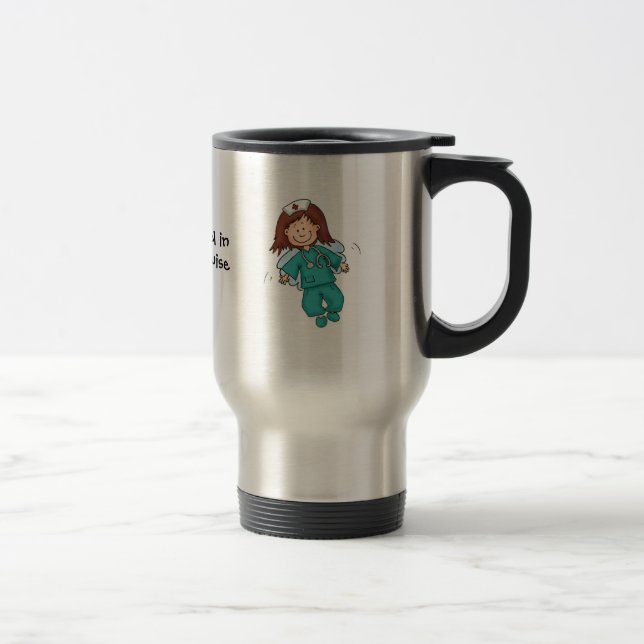 Taza De Viaje Ángel en el disfraz - regalo para la enfermera - (Derecha)
