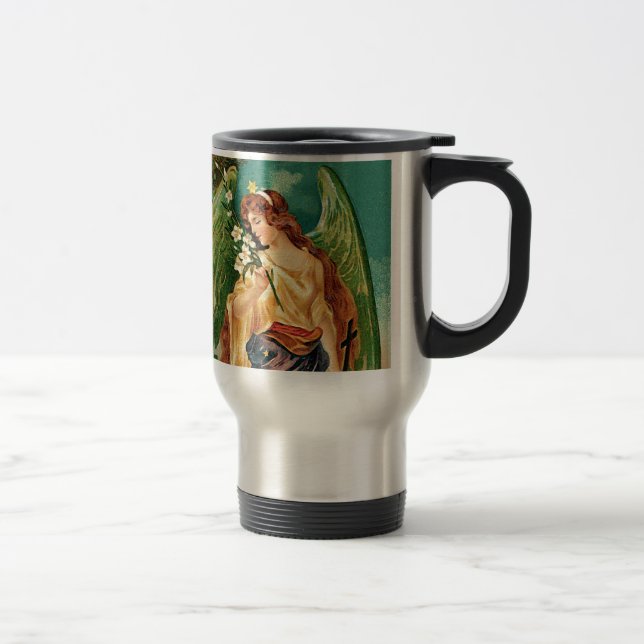 Taza De Viaje Ángel sosteniendo una rama floral (Derecha)