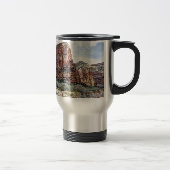 Taza De Viaje Ángeles del parque nacional de Zion que aterrizan (Derecha)