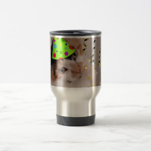 Taza De Viaje Animal fiesta/gato calico