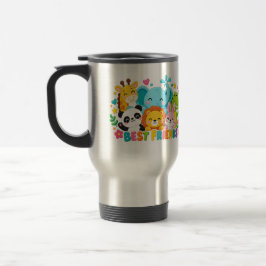 Taza De Viaje Animales de la jungla safari lindos mejores amigos