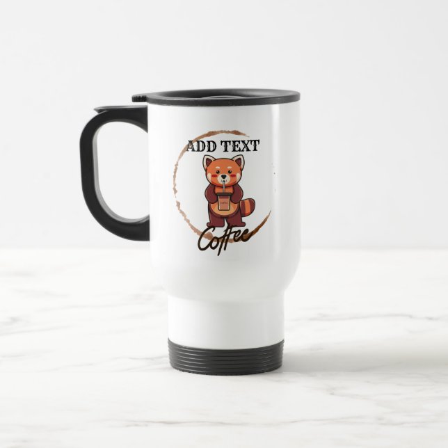 Taza De Viaje Animales de panda rojo lindo café Tea personalizad (Izquierda)