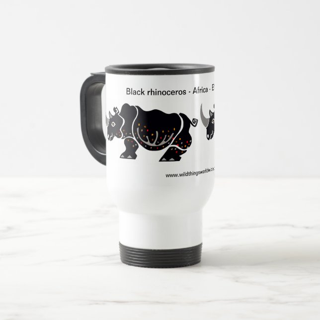 Taza De Viaje Animales en peligro de extinción - RHINOCEROS - Na (Anverso izquierdo)