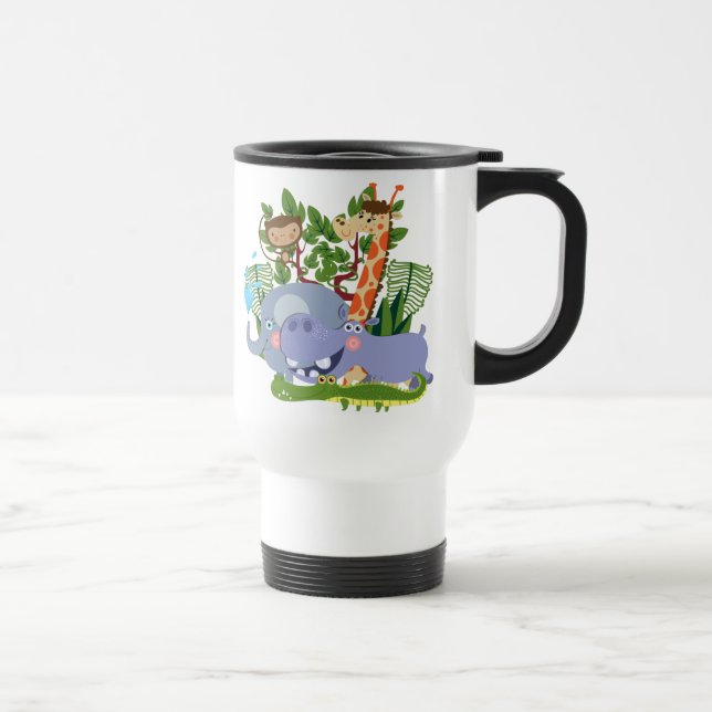Taza De Viaje Animales lindos del safari (Derecha)