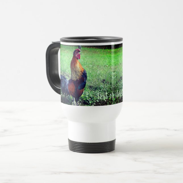 Taza De Viaje Animales personalizados de cultivo de gallos (Anverso izquierdo)