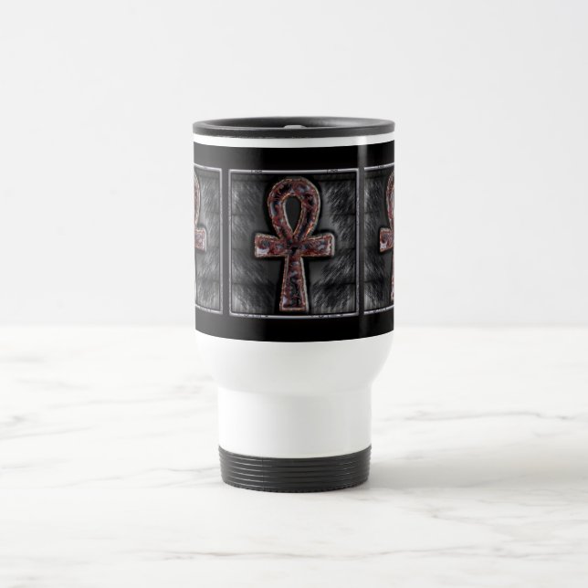 Taza De Viaje ankh elaborado (Centro)