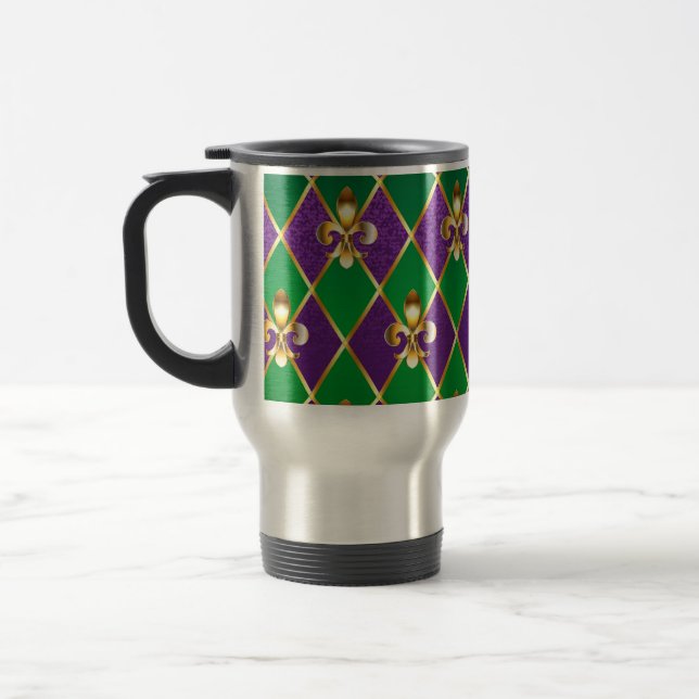 Taza De Viaje Antecedentes de joyas Mardi Gras (Izquierda)