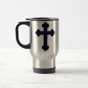 Taza De Viaje Antigua cruz cristiana púrpura