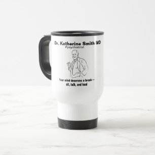 Taza De Viaje ANTISTRESS Freud Psychiatry Therapy Clinic Health
