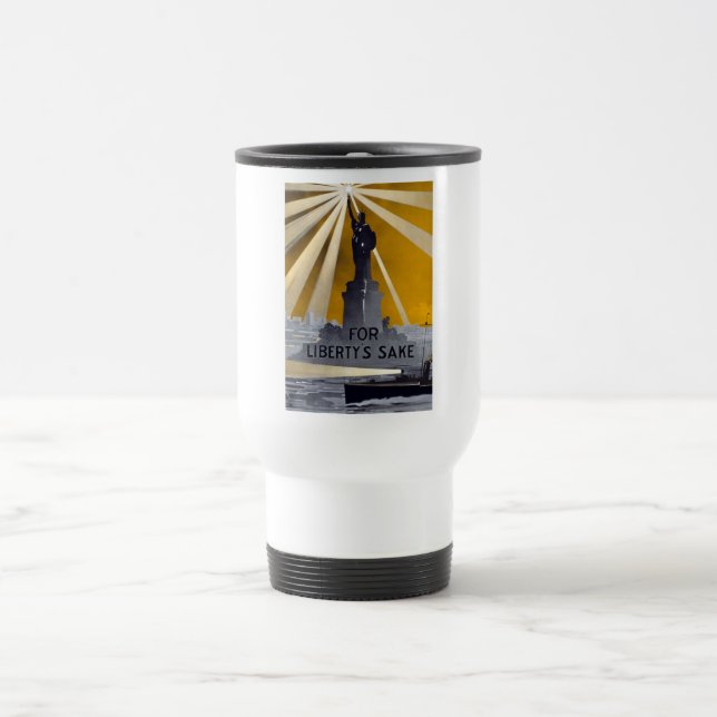 Taza De Viaje Antorcha de la Estatua de la Libertad y Armada de  (Centro)