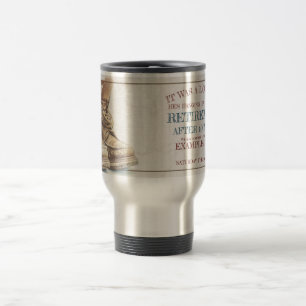 Taza De Viaje Anuncio de retiro con botas viejas V2.0