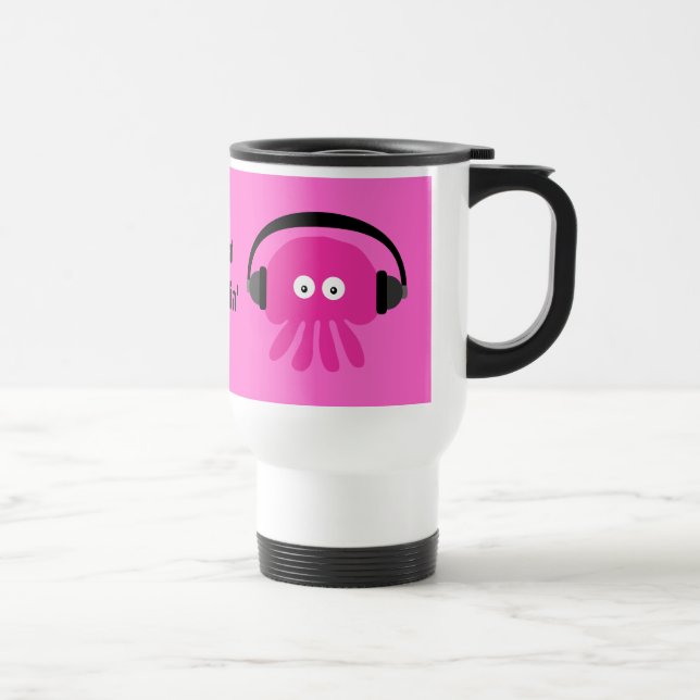 Taza De Viaje Apenas medusas rosadas de Chillin con los (Derecha)