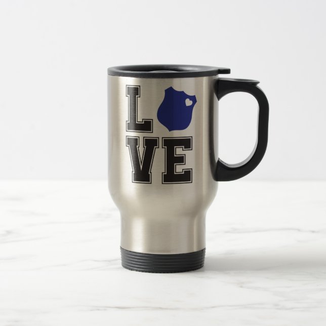 Taza De Viaje Apoyo policial para la insignia de amor (Derecha)