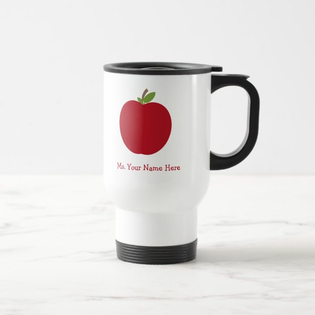 Taza De Viaje Apple rojo personalizó al profesor (Derecha)