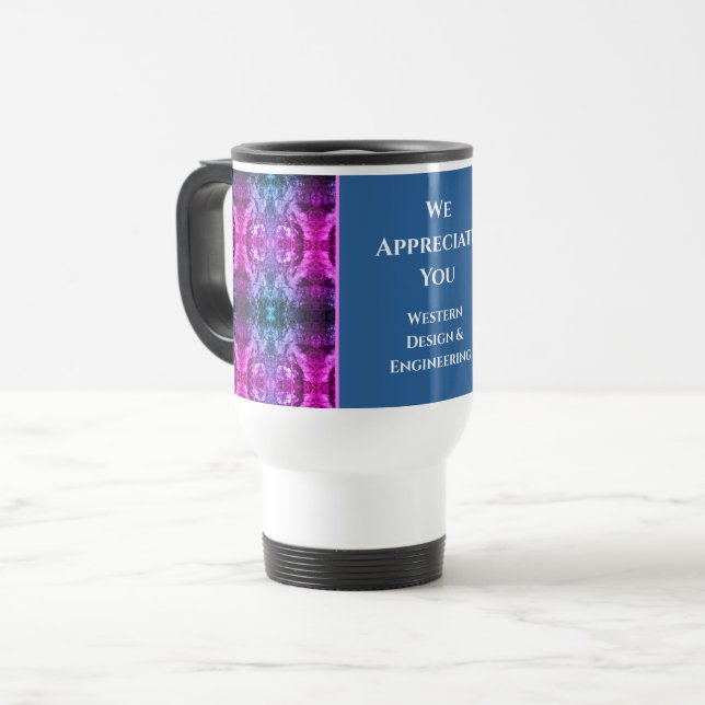 Taza De Viaje Apreciación del empleado Negocio Bright Kaleidosco (Anverso izquierdo)