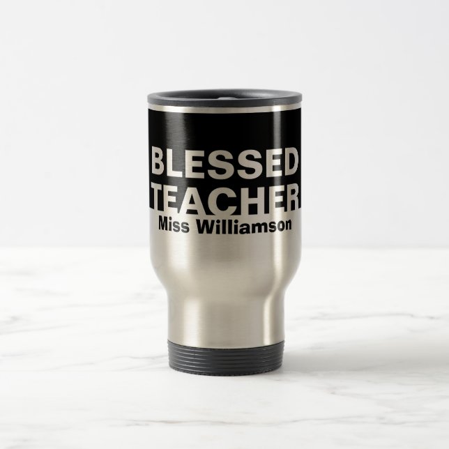 Taza De Viaje Apreciación del profesor personalizado Black BENES (Centro)