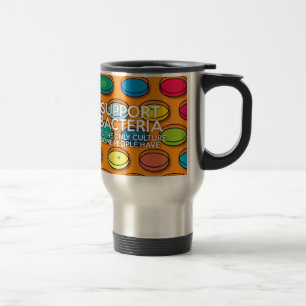 Taza De Viaje APROYA A LAS BACTERIAS Diversión Ciencia Médica