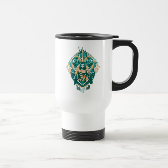 Taza De Viaje Aquaman el | Aquaman y Trenchers gráficos (Derecha)