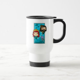 Taza De Viaje Aquaman el   Chibi Mera y gráfico submarino de