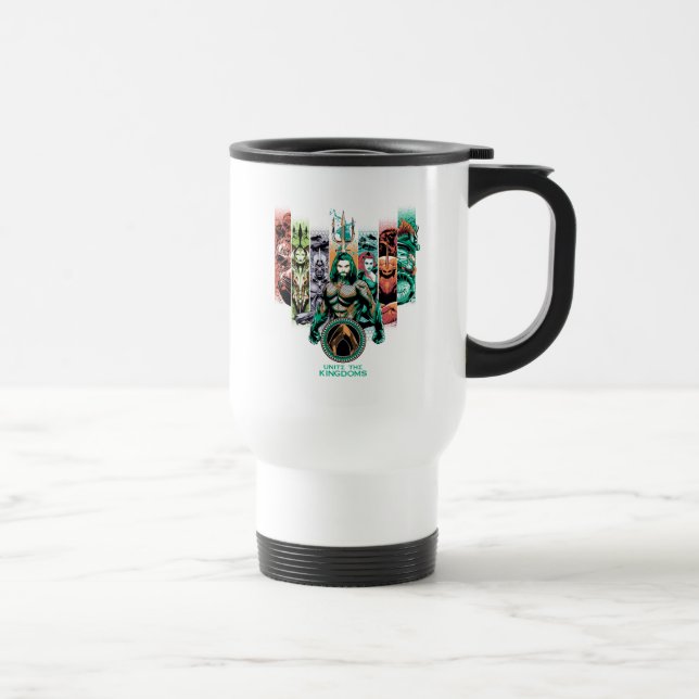 Taza De Viaje Aquaman | Gráfico "Unite The Kingdoms" Atlanteans (Derecha)