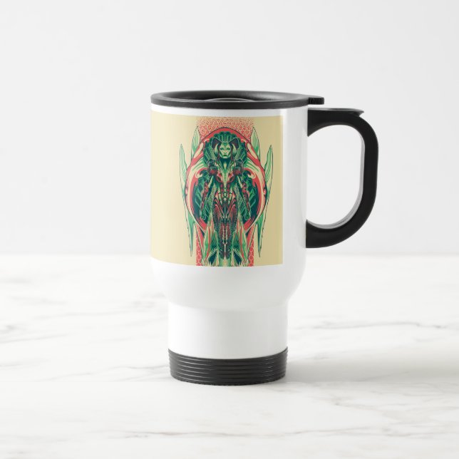 Taza De Viaje Aquaman | Queen Fisherman Art Nouveau Panel (Derecha)