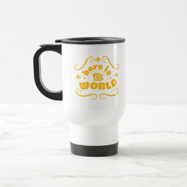 Taza De Viaje Aquí está el mundo (Izquierda)