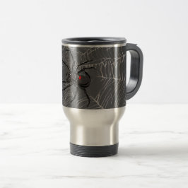 Taza De Viaje Araña De Viuda Negra Y Arte De Dibujo De Spiderweb