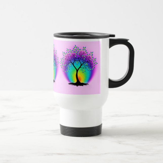 Taza De Viaje Árbol arcoiris de vida (Derecha)