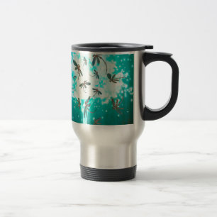Taza De Viaje Árbol brillante de libélula