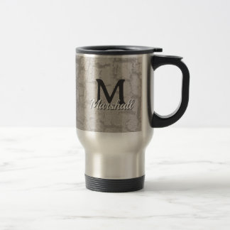 Taza De Viaje Árbol de Monograma Inicial de la Familia Foto de C