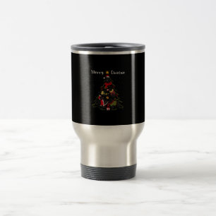 Taza De Viaje Árbol de Navidad de Terranova amante del perro