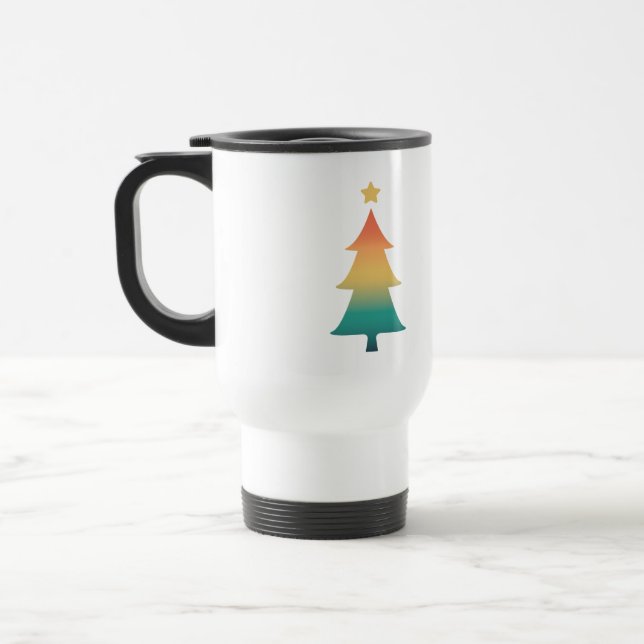 Taza De Viaje Árbol de Navidad en el ocaso (Izquierda)