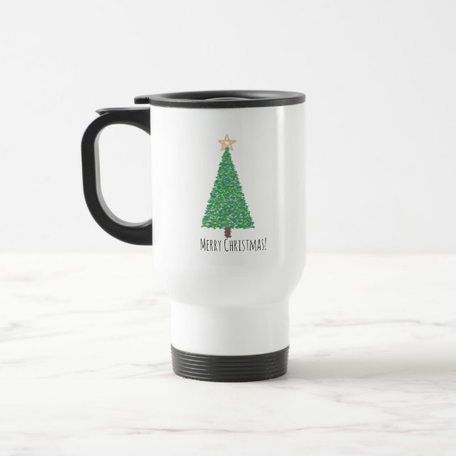 Taza De Viaje Árbol de navidad verde (Izquierda)