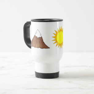 Taza De Viaje Árbol de pinos Sun Woods de montañismo