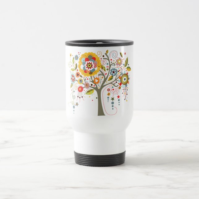 Taza De Viaje Árbol en flor (Centro)