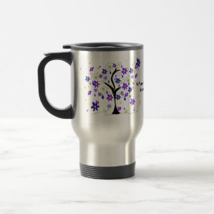Taza De Viaje Árbol Floral Caprichoso con Dicho