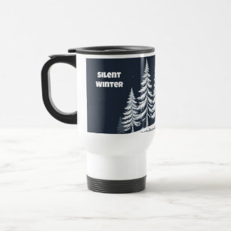 Taza de viaje Árboles Hermosos Invierno Silencioso