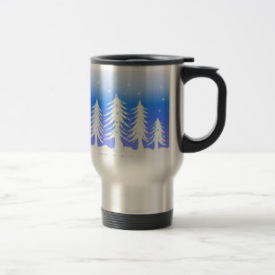 Taza De Viaje Árboles navideños de bonito escarcha