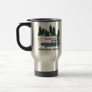 Taza De Viaje Árboles que acampan del campista rv Motorhome