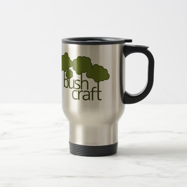 Taza De Viaje Árboles verdes, artesanía de arbustos (Derecha)