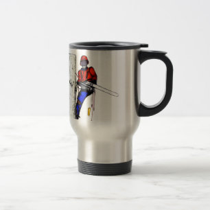 Taza De Viaje Arborismo de cirujano árbol en el trabajo actual d