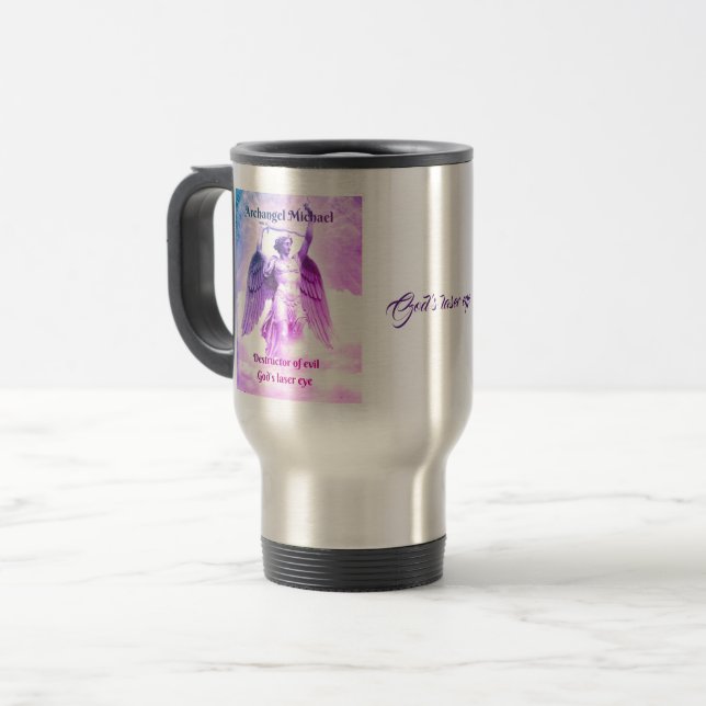 Taza De Viaje Archangel Michael violet travel mug (Anverso izquierdo)