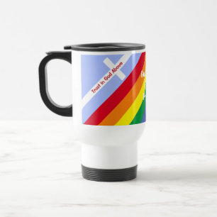 Taza De Viaje Arcoiris brillante con cruces Inspiradora de pelo