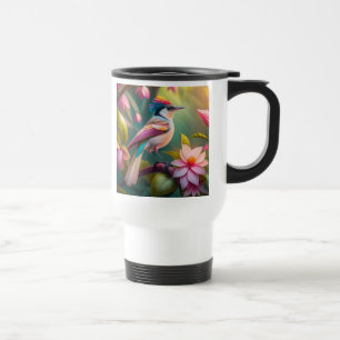Taza De Viaje Arcoiris con crema Jay Fantasy Bird