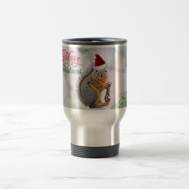 Taza De Viaje Ardilla de las Felices Navidad (Centro)