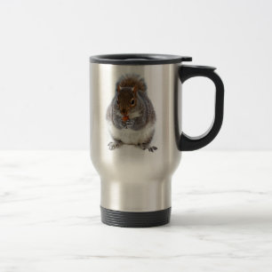 Taza De Viaje Ardilla linda comiendo una nuez