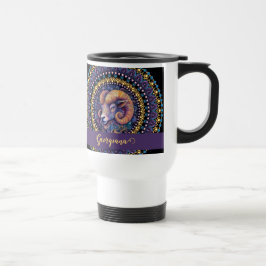 Taza De Viaje Aries Zodiac Dot Mandala